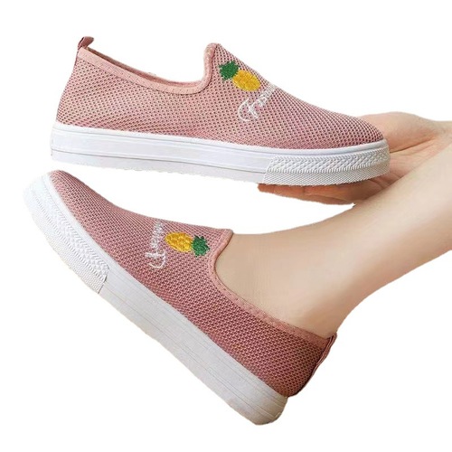 Sports shoes for women, casual slip-ons, low-top canvas, middle-aged and elderly single shoes, daily soft-soled mom's shoes