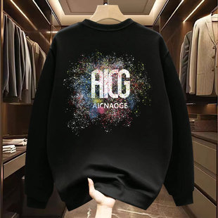Sweatshirt 2024 New Round Neck Long Sleeve Spring and Autum Fashion Trbottomy Men's and Women's Loose Bottoming Shirt Inner Wear Top