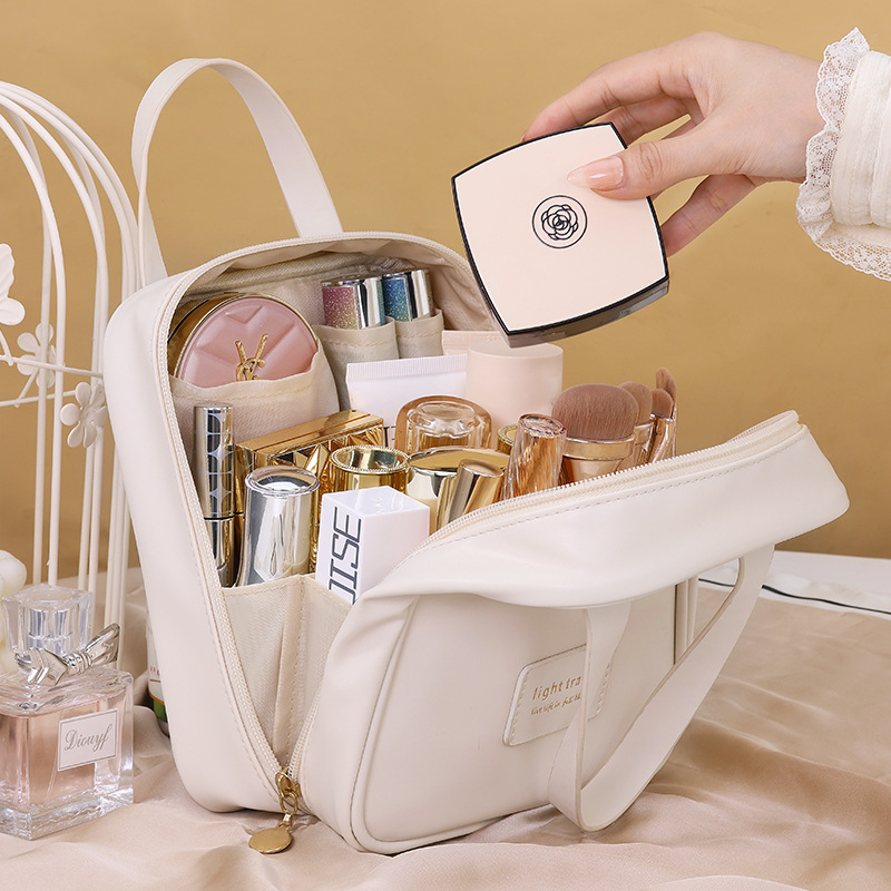 Cross-Border Hot-Selling High-End Large-Capacity Travel Portable Shell-Shaped Makeup Bag Makeup Brush Cosmetics Storage Bag