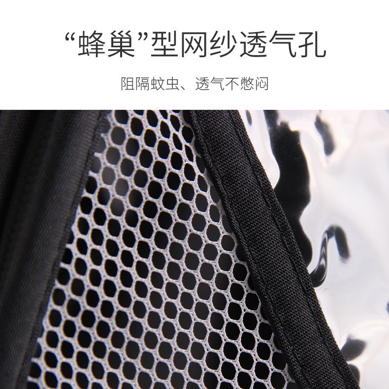 Spot cochecito de bebé a prueba de viento cochecito de bebé paraguas cubierta de lluvia universal a prueba de viento y polvo EVA material transparente y transpirable