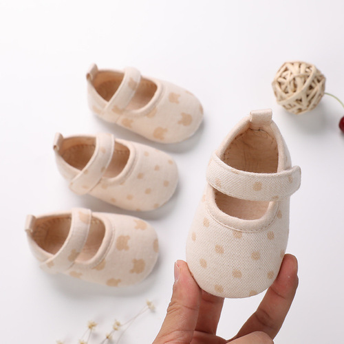Wholesale  Spring New Unisex Baby Cotton Fabric Slip-Resistant Soft Sole Indoor Learning Shoes Dropshipping One Piece