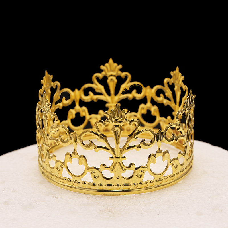 Birthday Crown Alloy Wedding Birthday Festival Crown Cake Decorating Supplies display picture 1