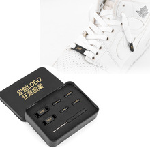 個性logo鞋扣手工套裝籃球鞋扣金屬鞋帶頭金銀黑色鏡面DIY電鍍盒