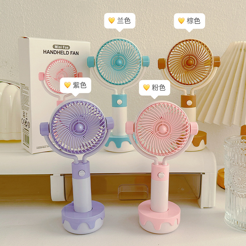 夏日可爱萌宠手持USB桌面电风扇广告礼品办公便携迷你随身风扇