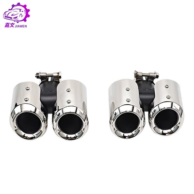 Suitable for 2020-2025 Land Rover Defender Four-Exhaust Pipe Tailpipe Muffler Tail Throat Modification (Car muffler) - silver