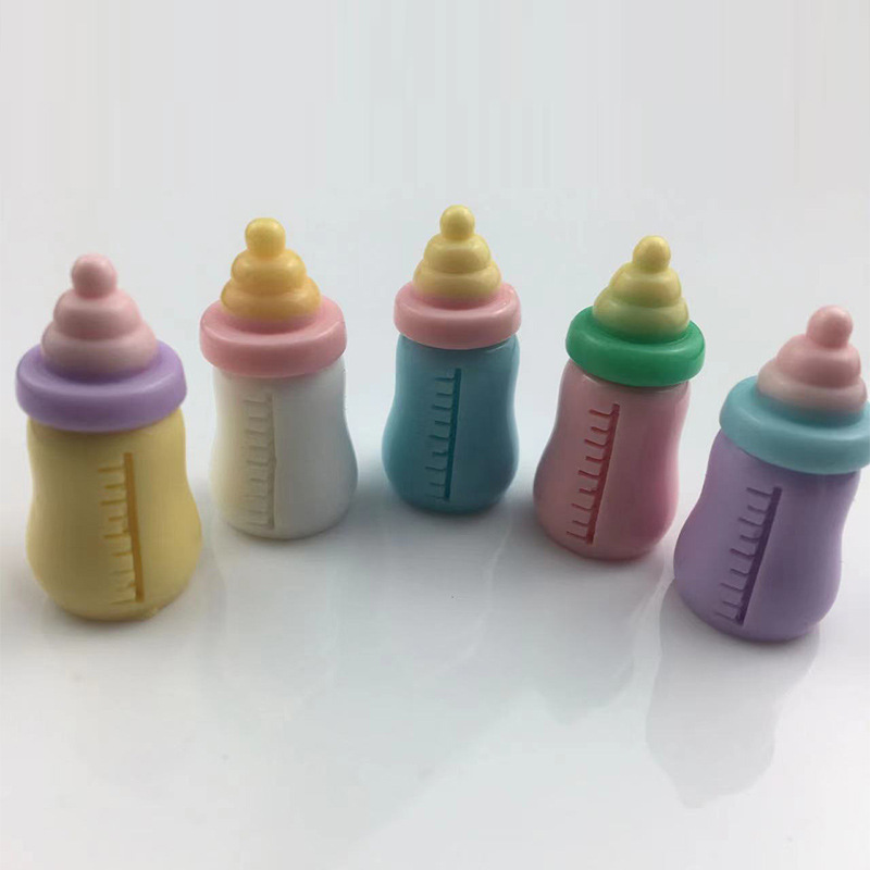 新品迷你儿童小奶瓶diy树脂小瓶子 微景观场景布置模型道具小摆件