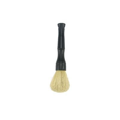 Steam beauty cleaning 2 pieces of bristle detail brush air outlet tire hub engine interior trim gap brush cleaning brush (Car cleaning tools) - dt-short-black-handle-bristle