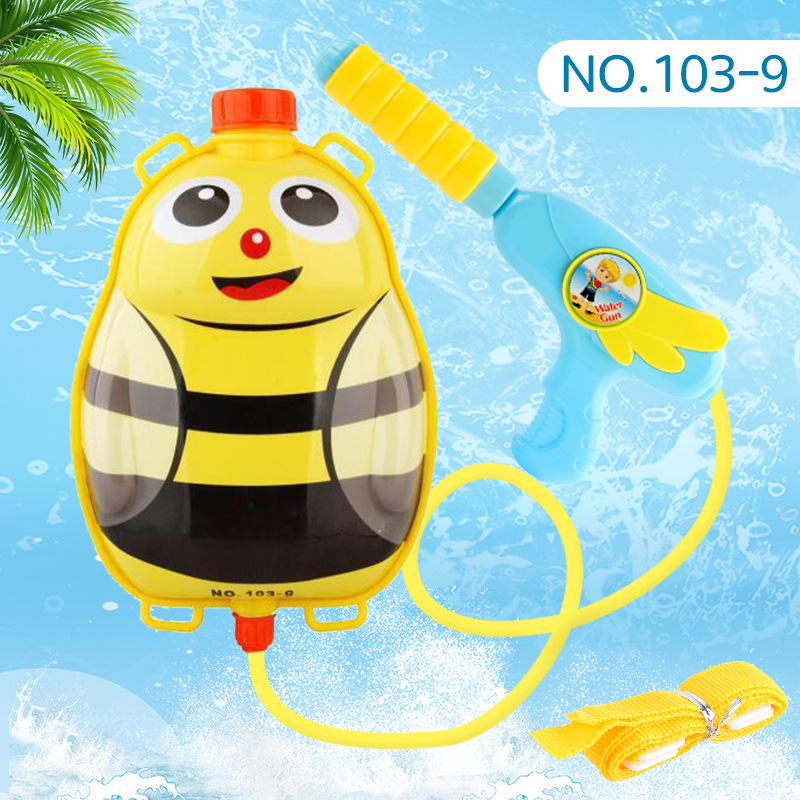 Juguetes de agua de playa para niños mochila de dibujos animados pistola de agua para niños y niñas rociador de agua de verano pistola de agua extraíble de gran capacidad