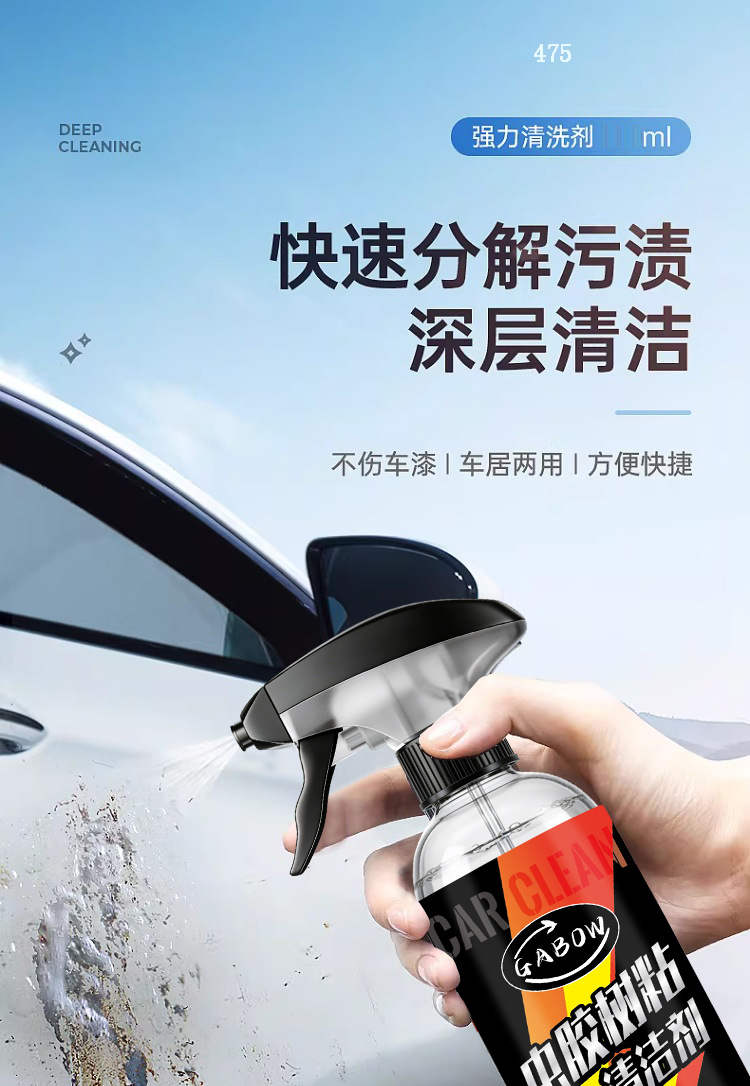 Car Shellac and Tree Sap Cleaner, Bird Droppings Remover, Powerful Stain Remover for Paint Surfaces That Won'T Damage Car Paint, Resin Cleaner