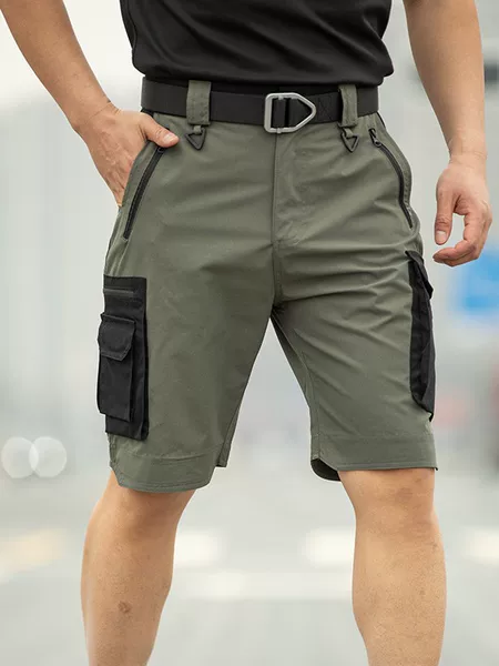 New Model of Outdoor Shorts for Men, Summer Lightweight Elastic Casual Shorts with Multiple Pockets, Multifunctional Military Tactical Pants