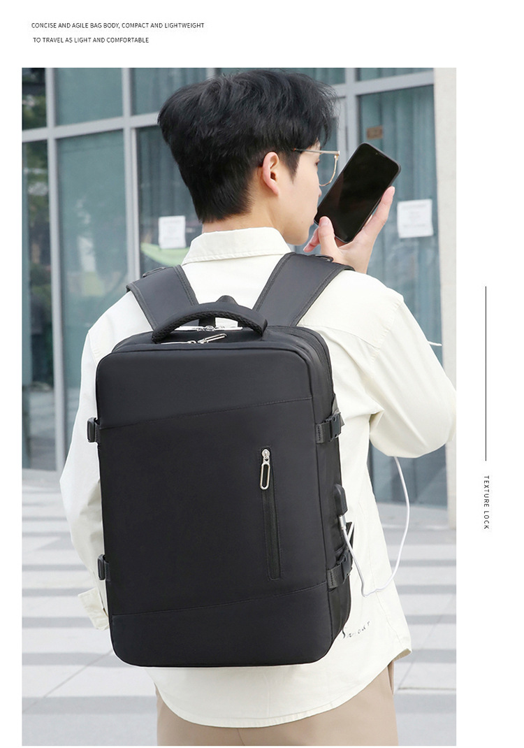 Cross-border wholesale casual business backpacks for men and women, high-end multi-functional computer bags, fashionable and simple travel backpacks undefined