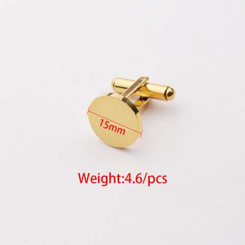 2020 new round cufflinks titanium steel mirror bright round cufflinks for men's shirts French cufflinks