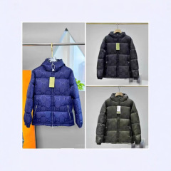 老花刺绣棉服男女同款暗纹提花连帽加厚保暖服情侣面包冬季潮服