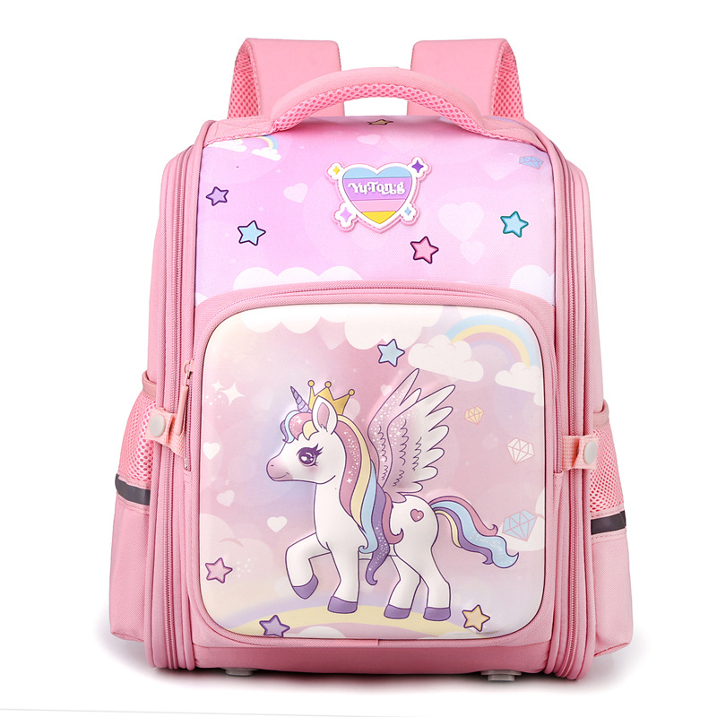 Mochilas escolares ligeras de dibujos animados para niñas, estilo nuevo, para estudiantes de primaria, mochilas escolares ligeras de dibujos animados para niñas de primer grado, venta al por mayor