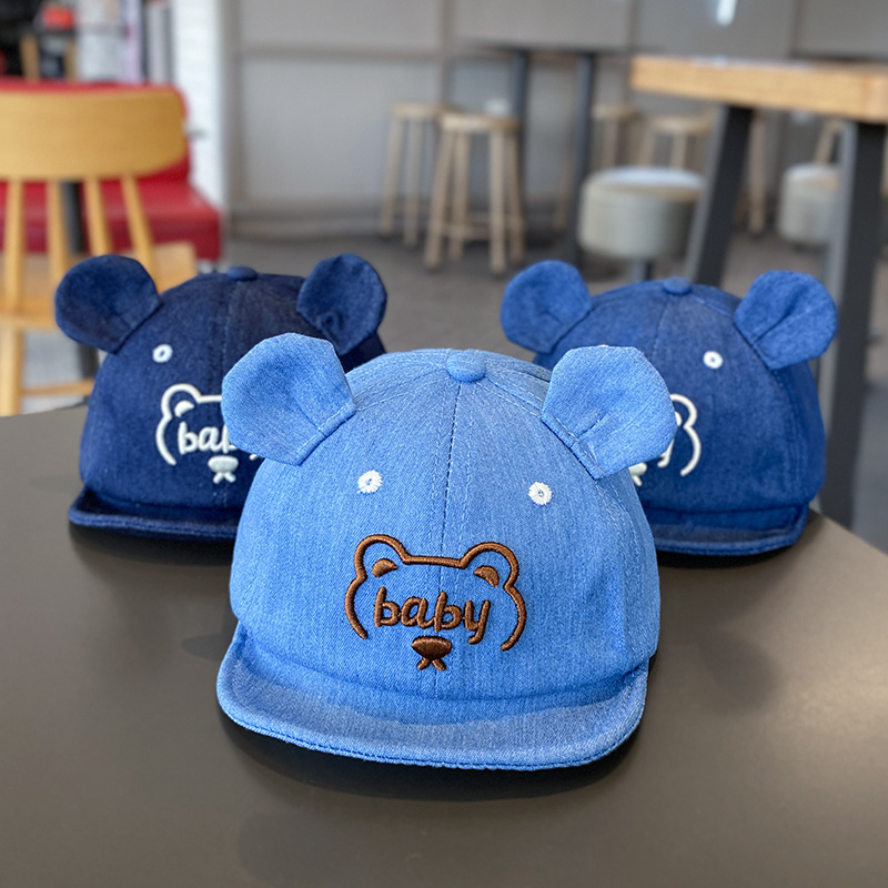 Sombreros para bebés primavera y otoño delgados bebés gorra de béisbol boca de pato bebé vaquero hombre tesoros al aire libre de la marea de niños