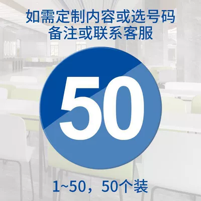 dining tables, self-adhesive, waterproof, for: Warning sign - 88cm-diameter-8cm-blue-with-white-text-1-50-pack-of-50