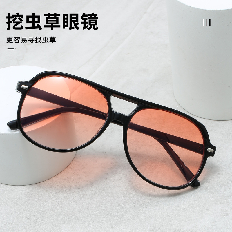 Xizang Digging Cordyceps Glasses New Large Frame Sunglasses Unisex Sunglasses in stock Digging Cordyceps Glasses