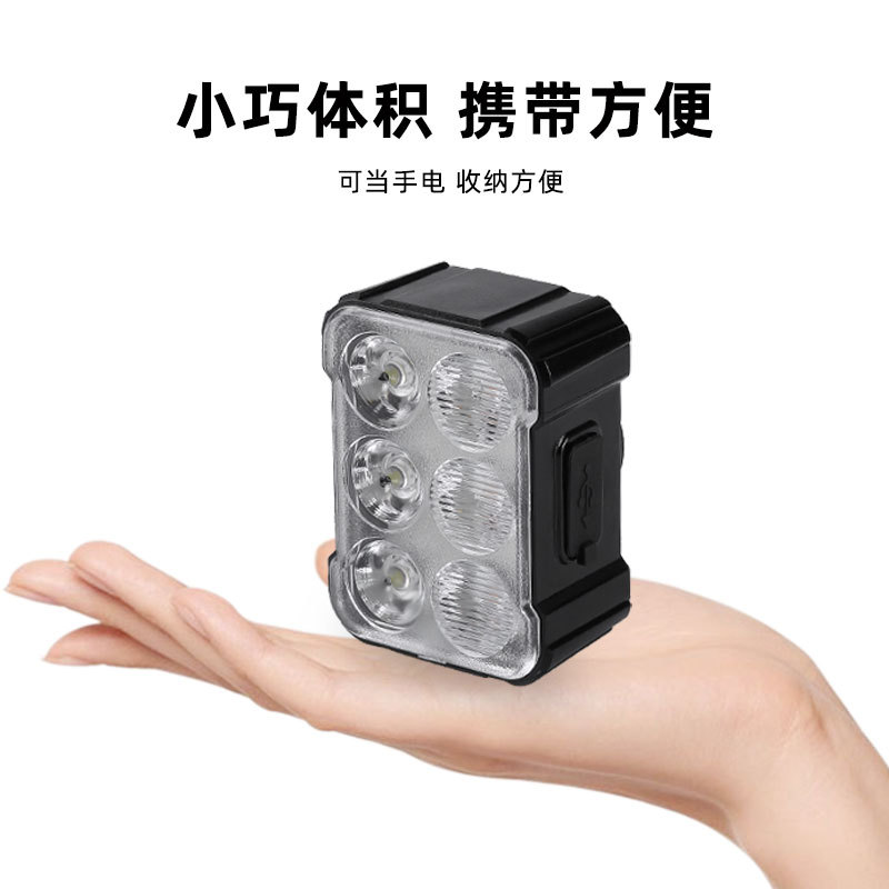 Luz de bicicleta transfronteriza, bicicleta de montaña, luz de viaje nocturno al aire libre, advertencia de viaje, luz trasera delantera y trasera, equipos al por mayor