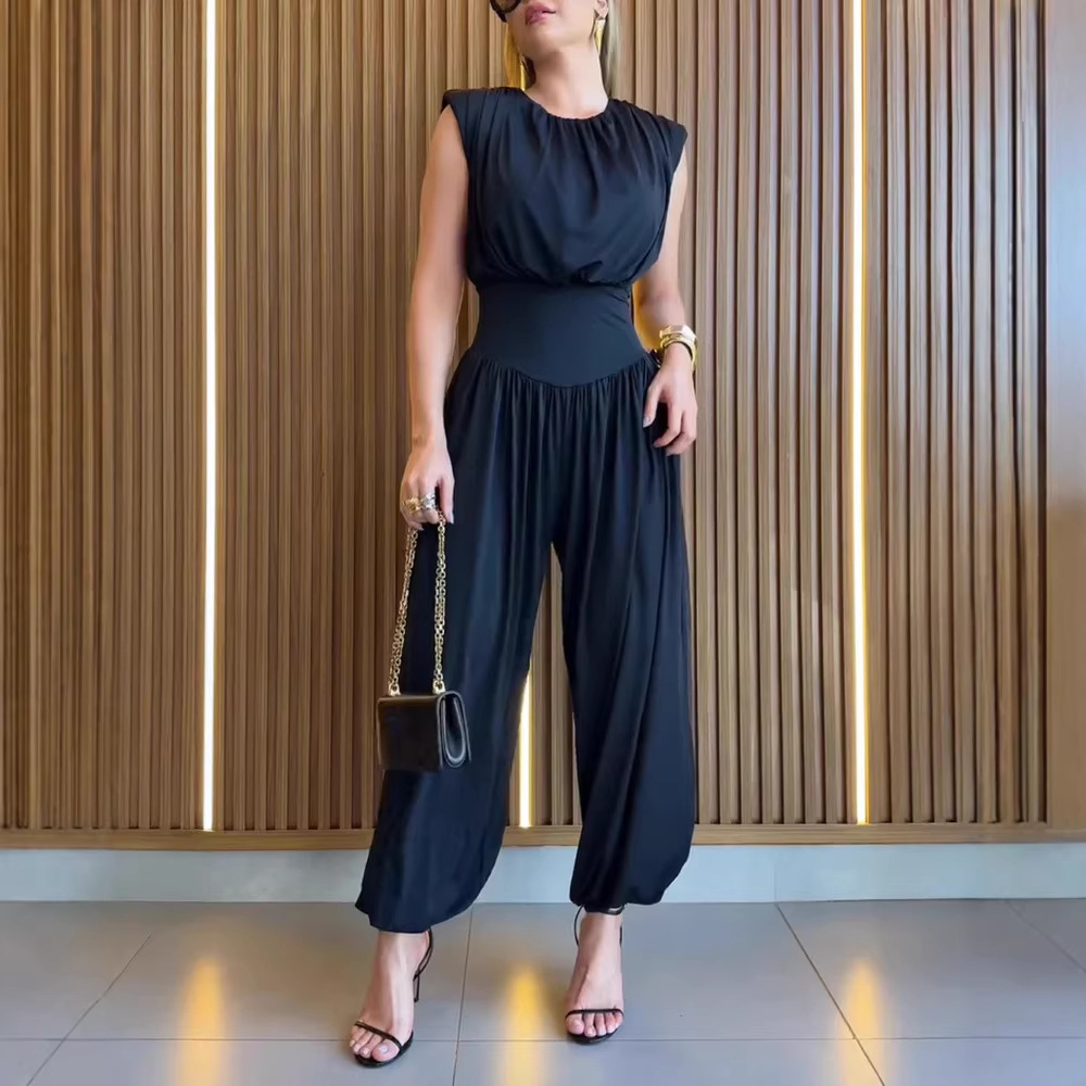 New Women's Casual Jumpsuit Yoga Wear With Lantern Pants Dance Exercise Trousers_ecoleips.com