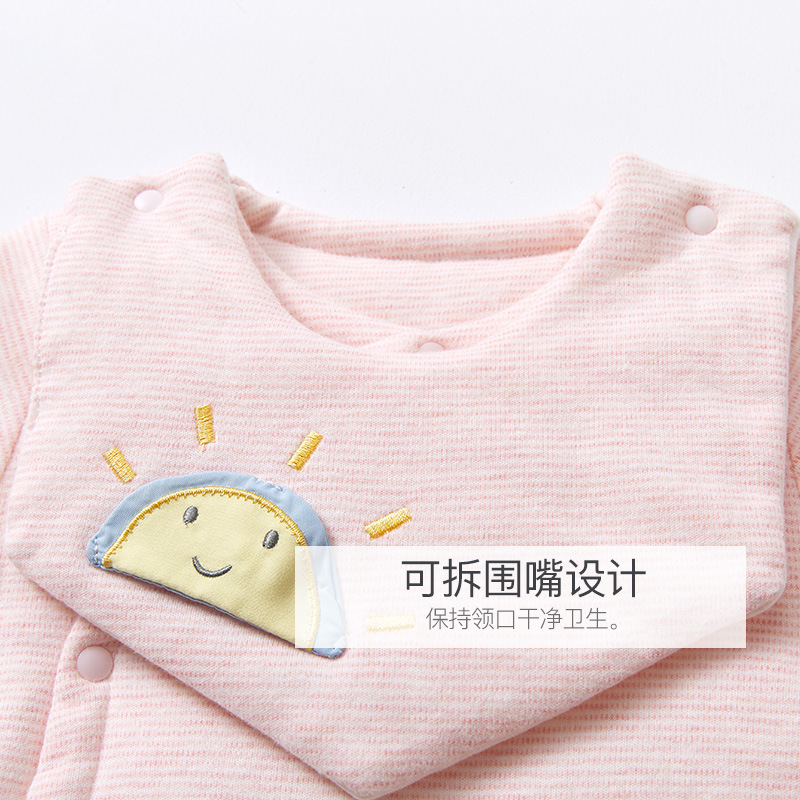 Ropa de bebé recién nacido Primavera, Otoño e Invierno para hombres y mujeres Salida de algodón fino mameluco acolchado traje de bebé recién nacido mono