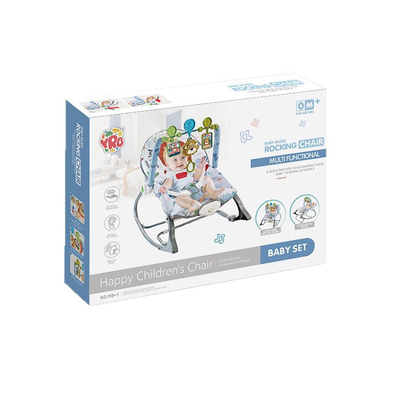 Silla mecedora para bebé transfronteriza YRB 0-1 año recién nacido música eléctrica para dormir silla reclinable juguete bebé cama recostada