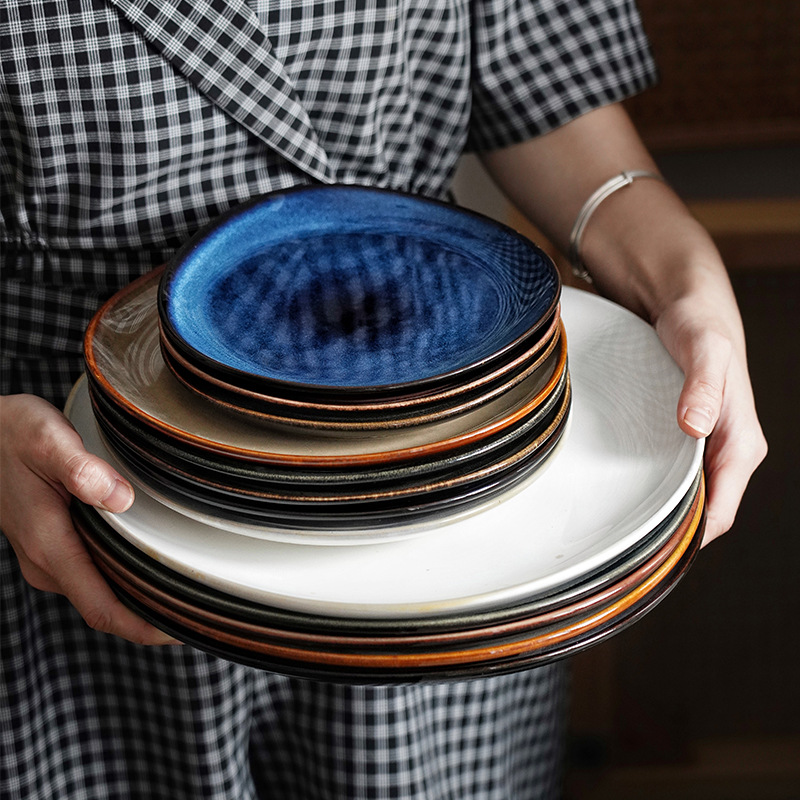 Nordic ins horno vajilla de cerámica restaurante del hotel placa irregular de sushi Placa de carne placa de la casa