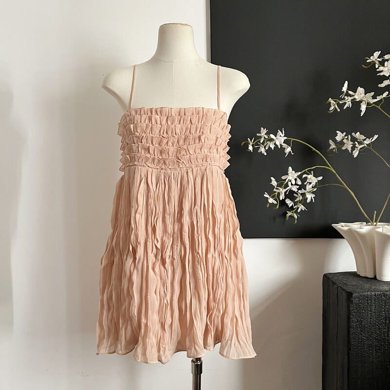 Gentle Pink Pleated Suspender Dress for Women 2026 New Style Short Skirt Seaside Vacation Dress Gentle Pink Pleated Suspender Dress for Women 2026 New Style Short Skirt Seaside Vacation Dress