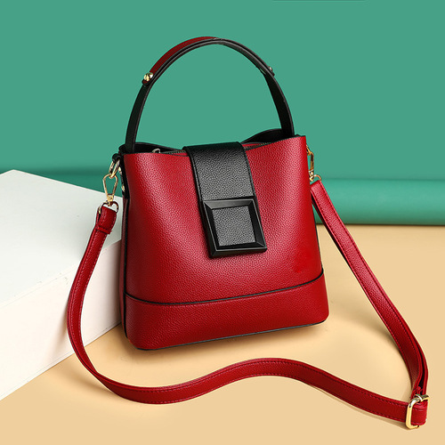Bag Spring Versatile Bucket Bag Fashion Trend Single Shoulder Hand-held Bag Stylish Large Capacity Crossbody Women's Bag