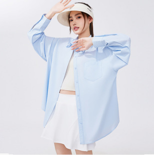 High-End Shirts for Men and Women 2025 Summer Cardigan Jacket Thin Style Slimming Loose Drape Outerwear Shirt