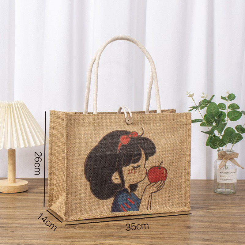 Bolsas de lino portátiles personalizadas pintadas diy bolsas de lino portátiles publicitarias festivas bolsas de regalo personalizadas