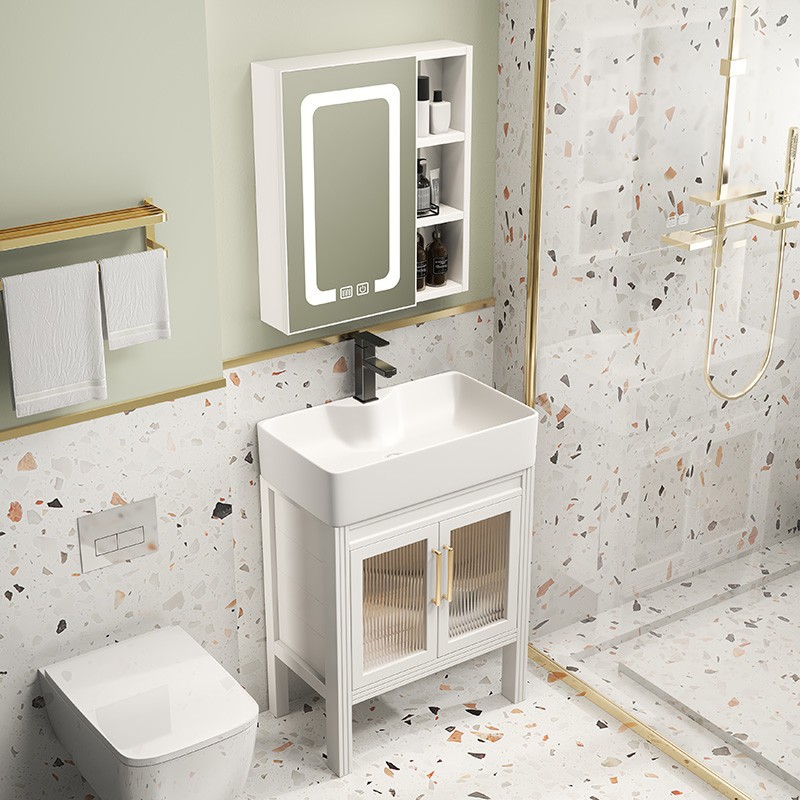 Moderno minimalista tipo de piso 40cm de ancho gabinete de baño mesa de lavado lavabo gabinete de baño combinación lavabo de baño