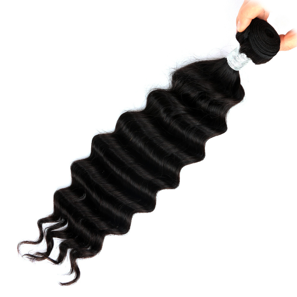 10,0 cortina de cabello humano real suelta la onda profunda armadura del cabello humano Peluca de cabello humano real