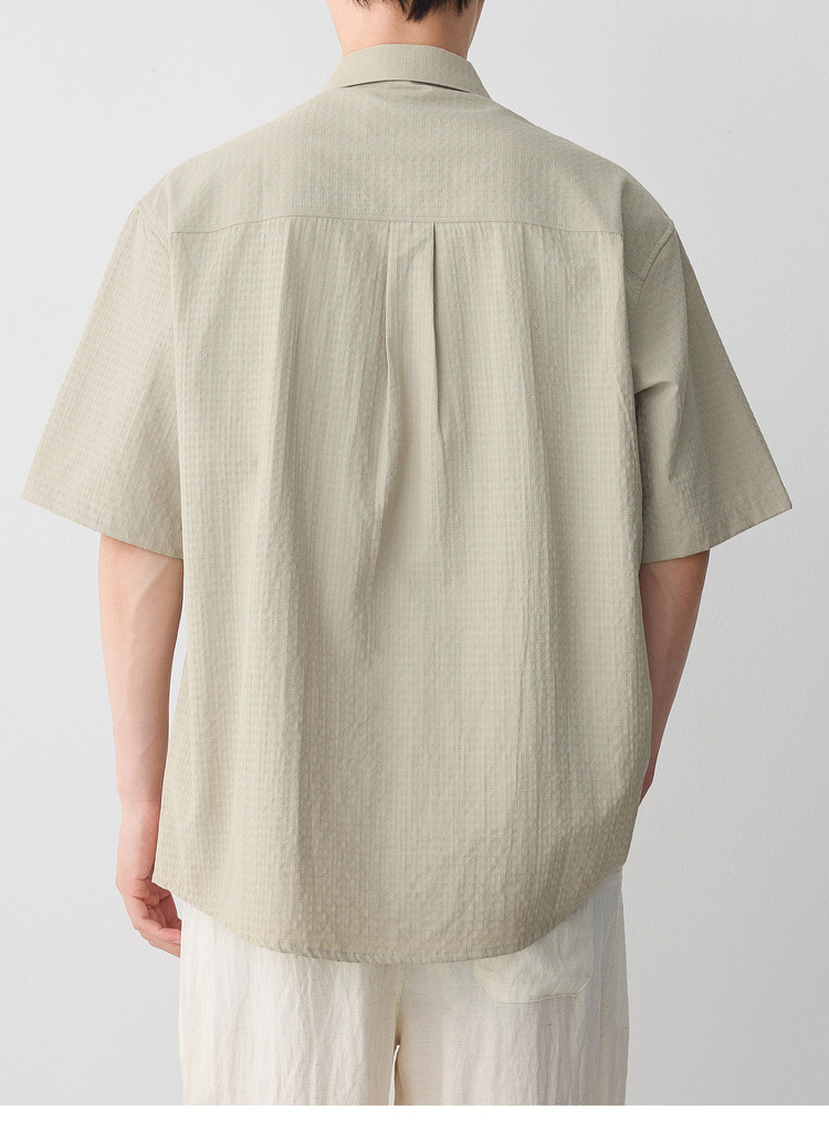 Áo sơ mi nam dài tay công sở chất liệu cotton phom thường — trắng chi tiết 28
