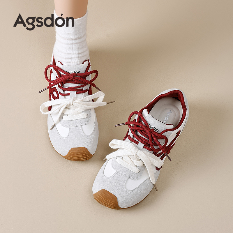 Augu Shiden retro zapatos de entrenamiento de mujeres 2025 nuevo otoño de suela gruesa ballet Gump zapatos deportivos hermosos zapatos casuales