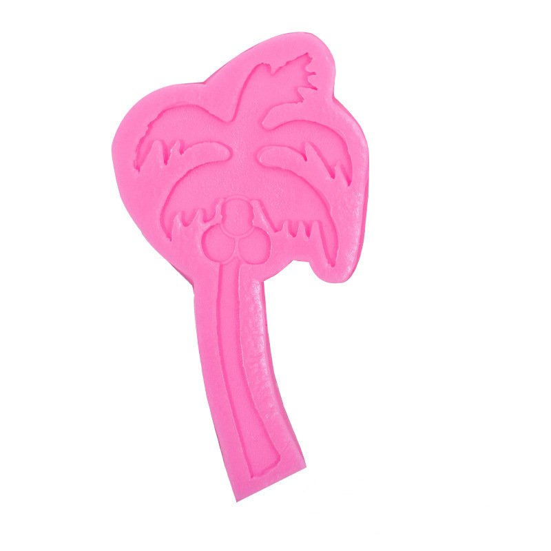 Nueva hornear Coco árbol modelado molde de silicona DIY fondant cake chocolate decoración del borde arcilla epoxi