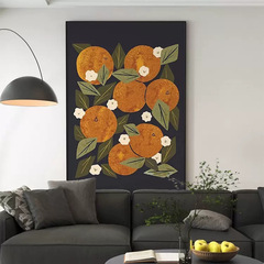 Ancient Chinese Style Orange Meaning Good Entrance Hall Decorative Painting Modern Minimalist Living Room Sofa Background Wall Hanging