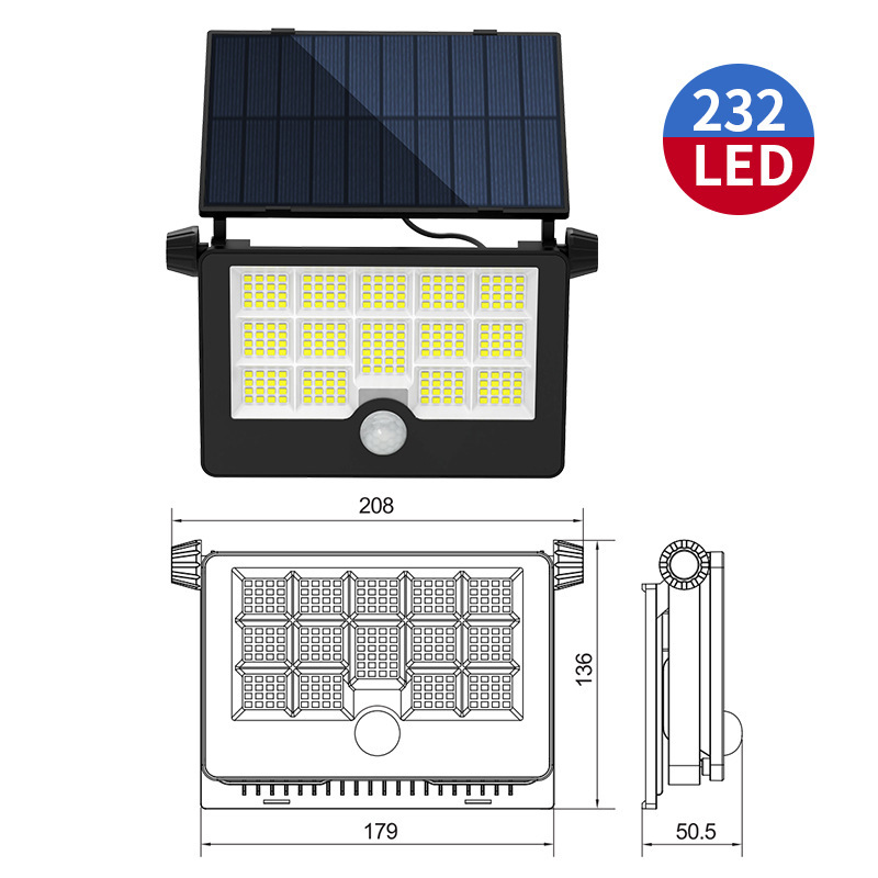 Amazon TUMU al aire libre jardín impermeable jardín iluminación farola cuerpo humano sensor infrarrojo plegable luz de pared solar