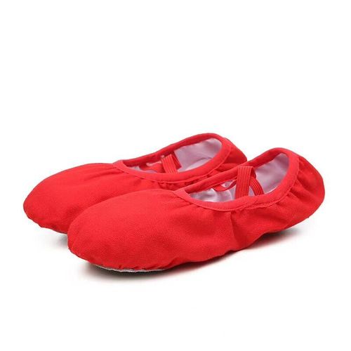 s5 red cat claw ballet shoes women's dance shoes soft bottom practice shoes leather head yoga shoes Chinese dance shoes children