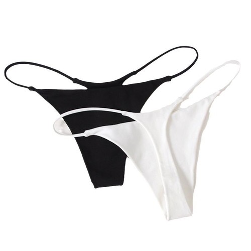 Double-layer fine band sexy G-string low-rise yoga fitness sweat-absorbent bikini briefs for women T-shaped underwear G100