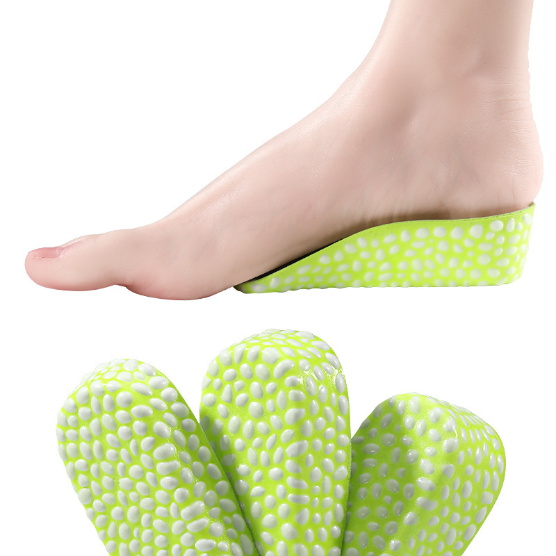 Palomitas de maíz recortadas Plantilla de aumento de altura de verano de los hombres Fondo suave cómodo no cansado altura interior aumento invisible media almohadilla de aumento de altura de las mujeres