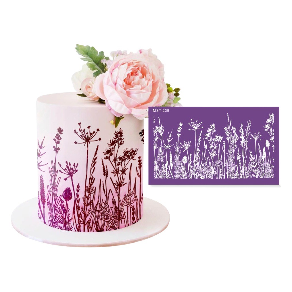 Cruz-frontera diamante Rosa mariposa flor patrón de tela molde fondant cake hornear borde spray molde malla plantilla