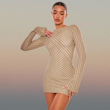 31430DY������ŷ���羳��ͷ����Բ�쳤��������֯б�ư��� ����ȹ