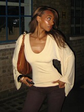 Sexy Hot Street Style Casual Low U-Neck T-Shirt,Relaxed