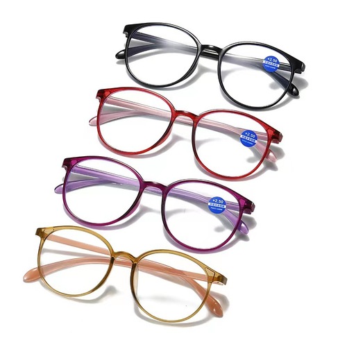 2024 New Anti-Blue Light Ladies Fashion Large Frame Hyperopia Elderly HD Reading Reading Glasses Manufacturer Wholesale