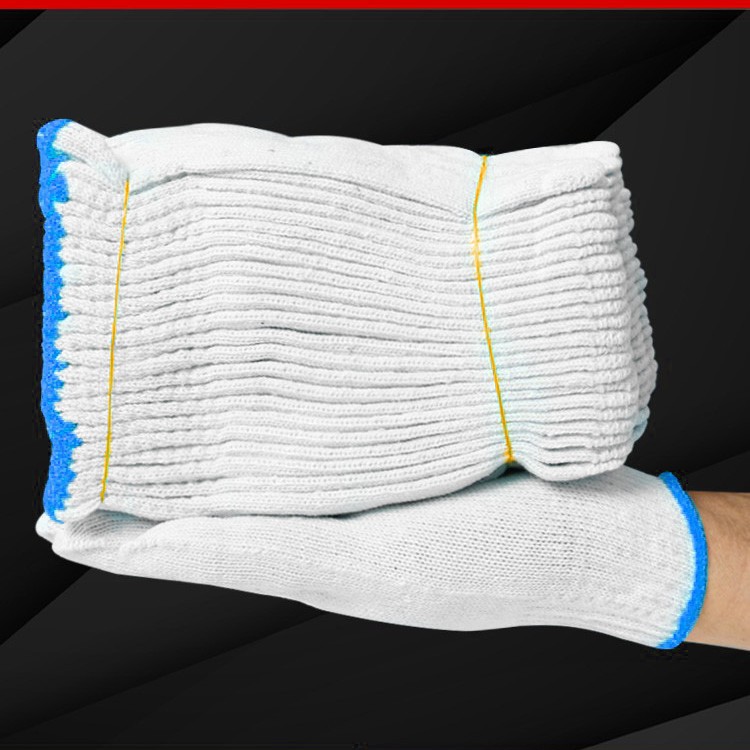 露劳保手套耐磨工作防滑劳动薄款加厚白纱棉线批发男工地干活一手