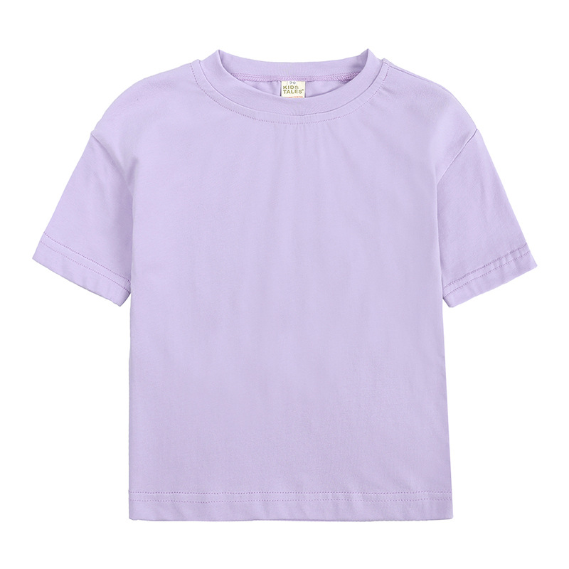Casual Solid Color Cotton T-shirts & Shirts display picture 5