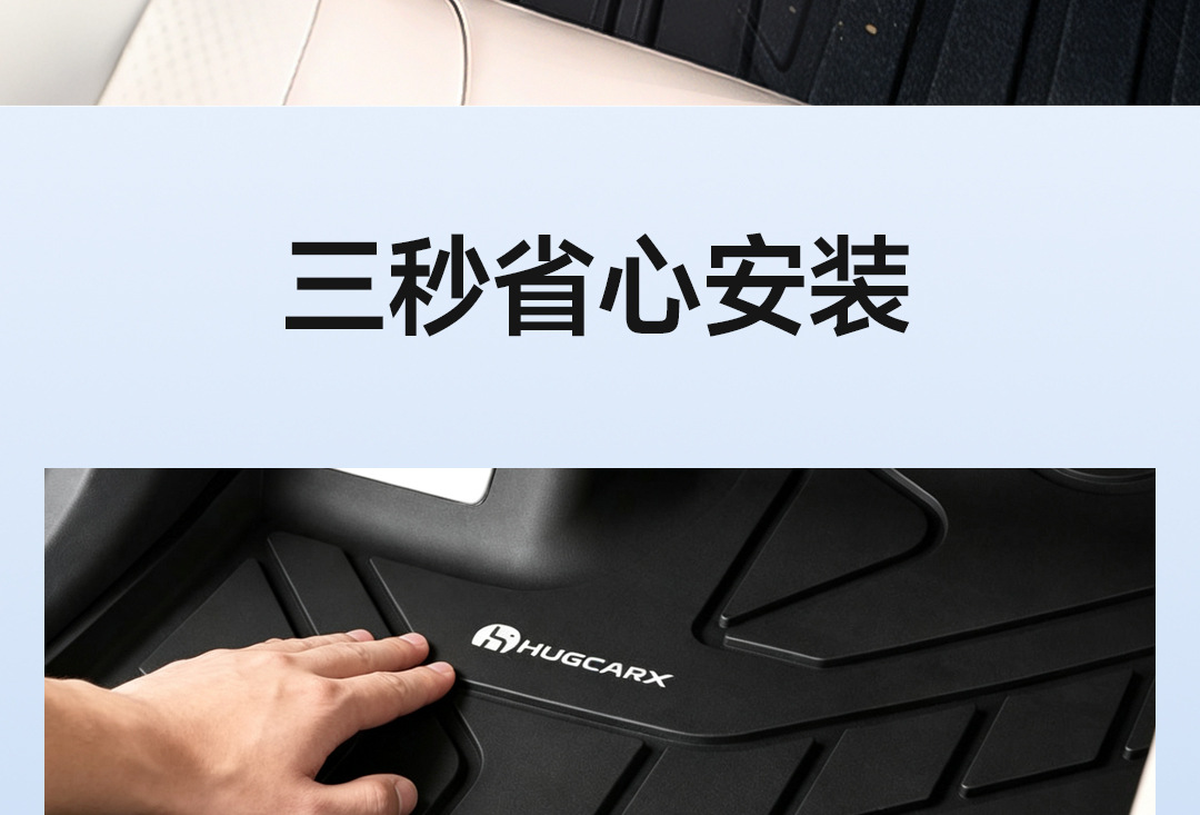 Cross-border universal car floor mats, injection-molded, 0 formaldehyde TPE car floor mats, anti-stain, easy to clean, wear-resistant