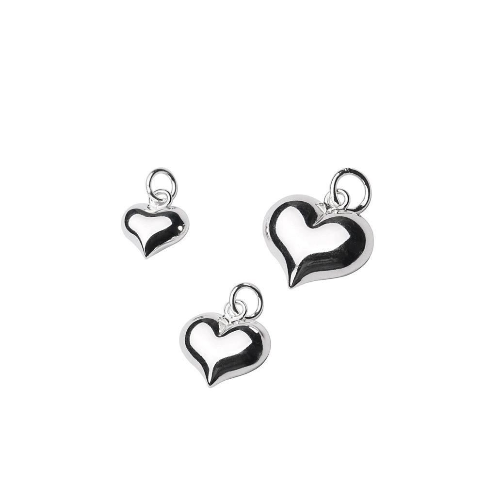 Трёхмер pendant сердцеобразный, ручка, ожерелье, anklet, бусины, аксессуары, образец серебро 925, ручная работа