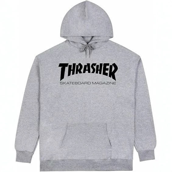 Cross-border Thrasher hooded sweatshirt, American skateboard style, heavy fleece hoodie, loose fit with dropped shoulders, trendy brand sweatshirt