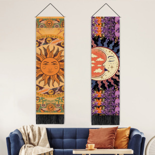Cross-border hot sale hanging painting Sun Moon Mandala Amazon printing foreign trade background cloth bedroom bedside hanging cloth tapestry